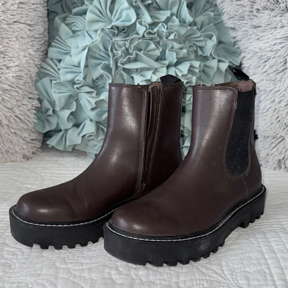 Brown Leather Ankle Boots